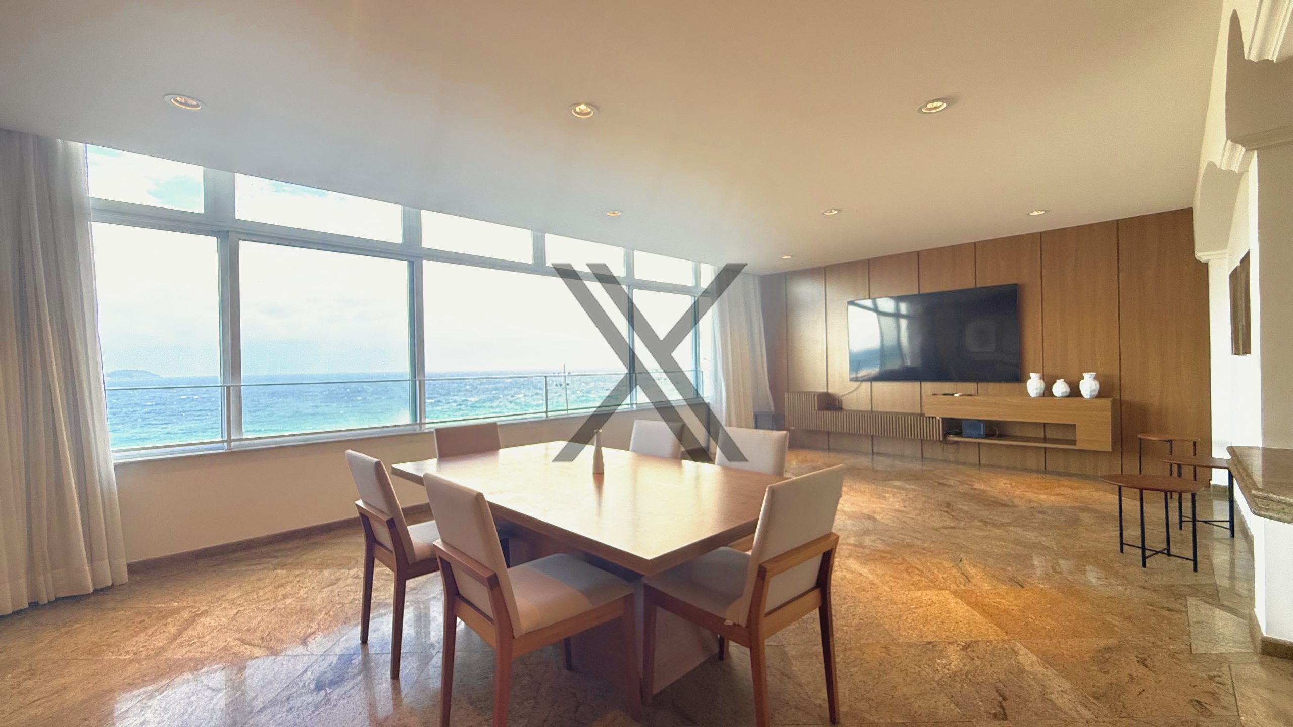 Apartamento com vista panorâmica e 3 quartos em Ipanema